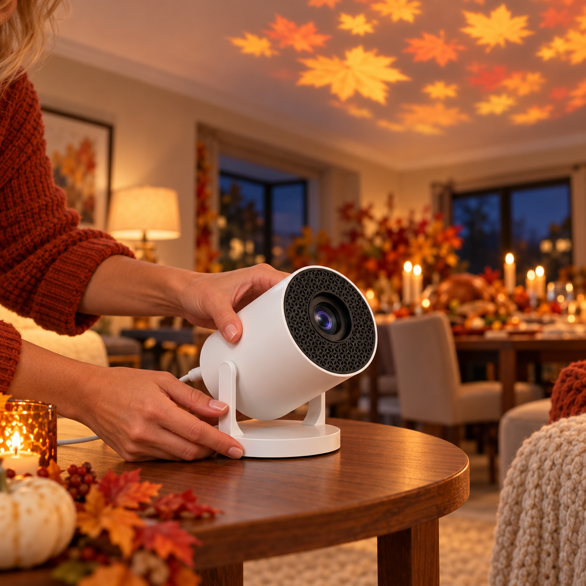 HarvestGlow Thanksgiving setup — generated product styling image