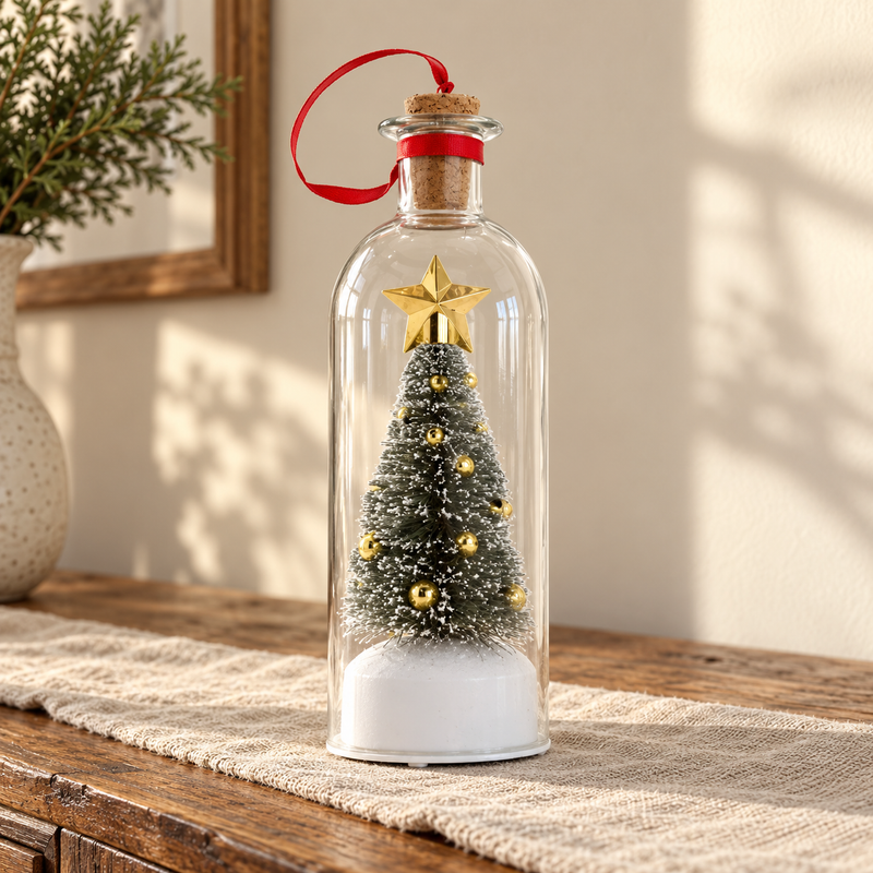 GatherVoice Grey recording Christmas tree bottle